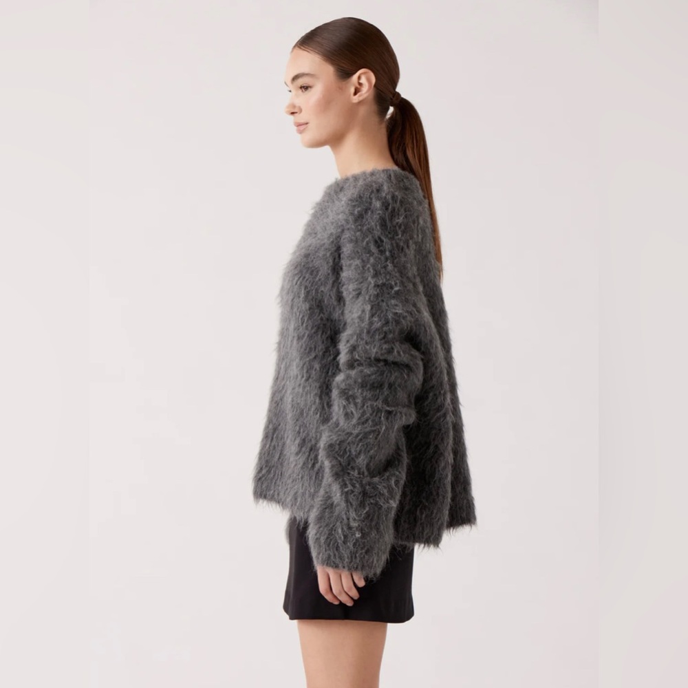 Ailee Fuzzy Sweater In Grey, Nwt, Small - image 2